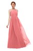 ColsBM Peyton Shell Pink Bridesmaid Dresses Pleated Halter Sleeveless Half Backless A-line Glamorous