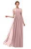 ColsBM Peyton Silver Pink Bridesmaid Dresses Pleated Halter Sleeveless Half Backless A-line Glamorous