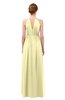 ColsBM Peyton Soft Yellow Bridesmaid Dresses Pleated Halter Sleeveless Half Backless A-line Glamorous