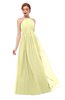 ColsBM Peyton Wax Yellow Bridesmaid Dresses Pleated Halter Sleeveless Half Backless A-line Glamorous