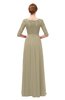 ColsBM Neriah Candied Ginger Bridesmaid Dresses Lace Antique Zipper Boat Floor Length Half Length Sleeve
