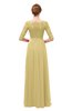 ColsBM Neriah Gold Bridesmaid Dresses Lace Antique Zipper Boat Floor Length Half Length Sleeve