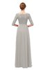 ColsBM Neriah Hushed Violet Bridesmaid Dresses Lace Antique Zipper Boat Floor Length Half Length Sleeve