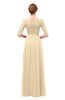 ColsBM Neriah Marzipan Bridesmaid Dresses Lace Antique Zipper Boat Floor Length Half Length Sleeve