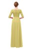 ColsBM Neriah Misted Yellow Bridesmaid Dresses Lace Antique Zipper Boat Floor Length Half Length Sleeve