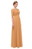 ColsBM Neriah Pheasant Bridesmaid Dresses Lace Antique Zipper Boat Floor Length Half Length Sleeve