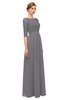 ColsBM Neriah Storm Front Bridesmaid Dresses Lace Antique Zipper Boat Floor Length Half Length Sleeve