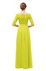 ColsBM Neriah Sulphur Spring Bridesmaid Dresses Lace Antique Zipper Boat Floor Length Half Length Sleeve