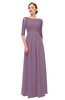 ColsBM Neriah Valerian Bridesmaid Dresses Lace Antique Zipper Boat Floor Length Half Length Sleeve