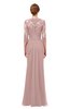 ColsBM Bronte Bridal Rose Bridesmaid Dresses Elbow Length Sleeve Pleated Mermaid Zipper Floor Length Glamorous