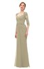 ColsBM Bronte Candied Ginger Bridesmaid Dresses Elbow Length Sleeve Pleated Mermaid Zipper Floor Length Glamorous
