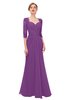ColsBM Bronte Dahlia Bridesmaid Dresses Elbow Length Sleeve Pleated Mermaid Zipper Floor Length Glamorous