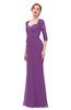 ColsBM Bronte Dahlia Bridesmaid Dresses Elbow Length Sleeve Pleated Mermaid Zipper Floor Length Glamorous