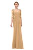 ColsBM Bronte Desert Mist Bridesmaid Dresses Elbow Length Sleeve Pleated Mermaid Zipper Floor Length Glamorous