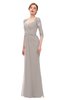 ColsBM Bronte Fawn Bridesmaid Dresses Elbow Length Sleeve Pleated Mermaid Zipper Floor Length Glamorous