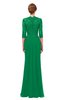 ColsBM Bronte Green Bridesmaid Dresses Elbow Length Sleeve Pleated Mermaid Zipper Floor Length Glamorous
