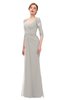 ColsBM Bronte Hushed Violet Bridesmaid Dresses Elbow Length Sleeve Pleated Mermaid Zipper Floor Length Glamorous
