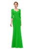 ColsBM Bronte Jasmine Green Bridesmaid Dresses Elbow Length Sleeve Pleated Mermaid Zipper Floor Length Glamorous