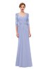 ColsBM Bronte Lavender Bridesmaid Dresses Elbow Length Sleeve Pleated Mermaid Zipper Floor Length Glamorous