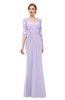 ColsBM Bronte Light Purple Bridesmaid Dresses Elbow Length Sleeve Pleated Mermaid Zipper Floor Length Glamorous