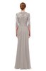 ColsBM Bronte Mushroom Bridesmaid Dresses Elbow Length Sleeve Pleated Mermaid Zipper Floor Length Glamorous