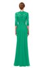 ColsBM Bronte Sea Green Bridesmaid Dresses Elbow Length Sleeve Pleated Mermaid Zipper Floor Length Glamorous