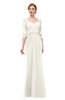 ColsBM Bronte Whisper White Bridesmaid Dresses Elbow Length Sleeve Pleated Mermaid Zipper Floor Length Glamorous