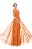 ColsBM Dixie Mango Bridesmaid Dresses Lace Zip up Mature Floor Length Bateau Three-fourths Length Sleeve