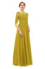 ColsBM Dixie Sauterne Bridesmaid Dresses Lace Zip up Mature Floor Length Bateau Three-fourths Length Sleeve