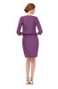 ColsBM Demi Argyle Purple Bridesmaid Dresses Knee Length Elegant Strapless Half Length Sleeve Sash Sheath