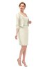ColsBM Demi Egret Bridesmaid Dresses Knee Length Elegant Strapless Half Length Sleeve Sash Sheath