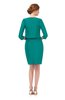ColsBM Demi Emerald Green Bridesmaid Dresses Knee Length Elegant Strapless Half Length Sleeve Sash Sheath