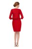 ColsBM Demi Fiery Red Bridesmaid Dresses Knee Length Elegant Strapless Half Length Sleeve Sash Sheath
