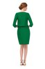 ColsBM Demi Green Bridesmaid Dresses Knee Length Elegant Strapless Half Length Sleeve Sash Sheath