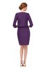 ColsBM Demi Imperial Purple Bridesmaid Dresses Knee Length Elegant Strapless Half Length Sleeve Sash Sheath