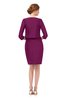 ColsBM Demi Magenta Purple Bridesmaid Dresses Knee Length Elegant Strapless Half Length Sleeve Sash Sheath