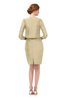 ColsBM Demi Marzipan Bridesmaid Dresses Knee Length Elegant Strapless Half Length Sleeve Sash Sheath