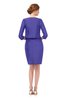 ColsBM Demi Purple Opulence Bridesmaid Dresses Knee Length Elegant Strapless Half Length Sleeve Sash Sheath