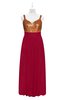 ColsBM Sutton Dark Red Plus Size Bridesmaid Dresses Sweetheart Empire Elegant Backless Floor Length Sleeveless