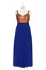 ColsBM Sutton Electric Blue Plus Size Bridesmaid Dresses Sweetheart Empire Elegant Backless Floor Length Sleeveless
