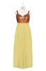 ColsBM Sutton Misted Yellow Plus Size Bridesmaid Dresses Sweetheart Empire Elegant Backless Floor Length Sleeveless