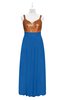 ColsBM Sutton Royal Blue Plus Size Bridesmaid Dresses Sweetheart Empire Elegant Backless Floor Length Sleeveless