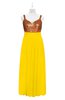 ColsBM Sutton Yellow Plus Size Bridesmaid Dresses Sweetheart Empire Elegant Backless Floor Length Sleeveless