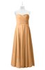 ColsBM Miah Apricot Plus Size Bridesmaid Dresses Sleeveless Sweetheart Pleated Sexy A-line Floor Length
