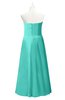 ColsBM Miah Blue Turquoise Plus Size Bridesmaid Dresses Sleeveless Sweetheart Pleated Sexy A-line Floor Length