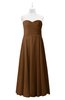 ColsBM Miah Brown Plus Size Bridesmaid Dresses Sleeveless Sweetheart Pleated Sexy A-line Floor Length