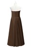 ColsBM Miah Chocolate Brown Plus Size Bridesmaid Dresses Sleeveless Sweetheart Pleated Sexy A-line Floor Length