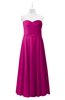 ColsBM Miah Hot Pink Plus Size Bridesmaid Dresses Sleeveless Sweetheart Pleated Sexy A-line Floor Length