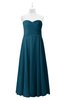 ColsBM Miah Moroccan Blue Plus Size Bridesmaid Dresses Sleeveless Sweetheart Pleated Sexy A-line Floor Length