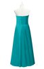 ColsBM Miah Peacock Blue Plus Size Bridesmaid Dresses Sleeveless Sweetheart Pleated Sexy A-line Floor Length